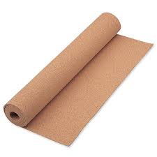 Hobby peel and stick cork roll from our art supply/craft closet