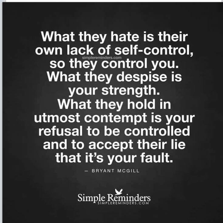 self control or lack thereof